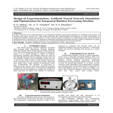 Design of Experimentation, Artificial Neural Network Simulation and Optimizat...