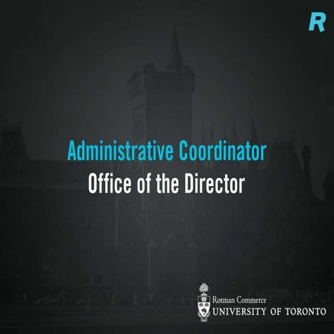 Administrative Coordinator - Planning Presentation 2016-17 | PPTX