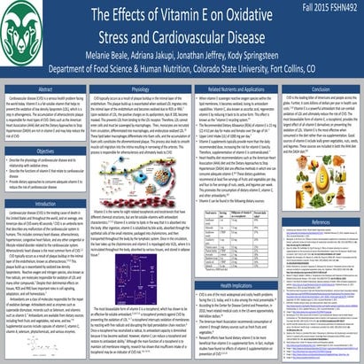 The Effects vE on Oxidative Stress and CVD | PDF