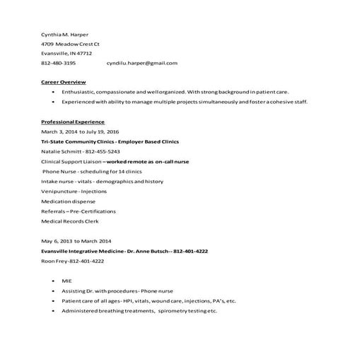 Ann Rasmussen, RN Resume | RTF