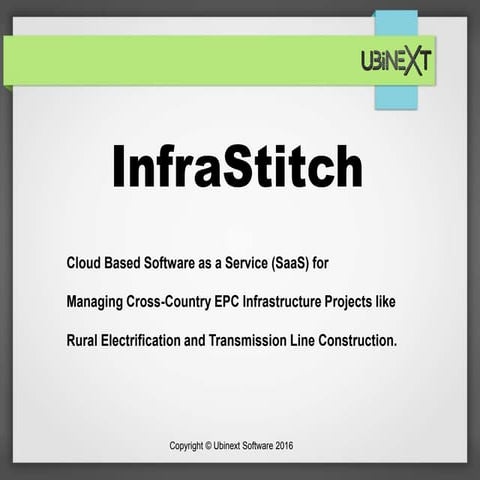 InfraStitch Software Presentation