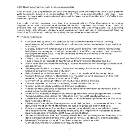 training delivery and learning support template