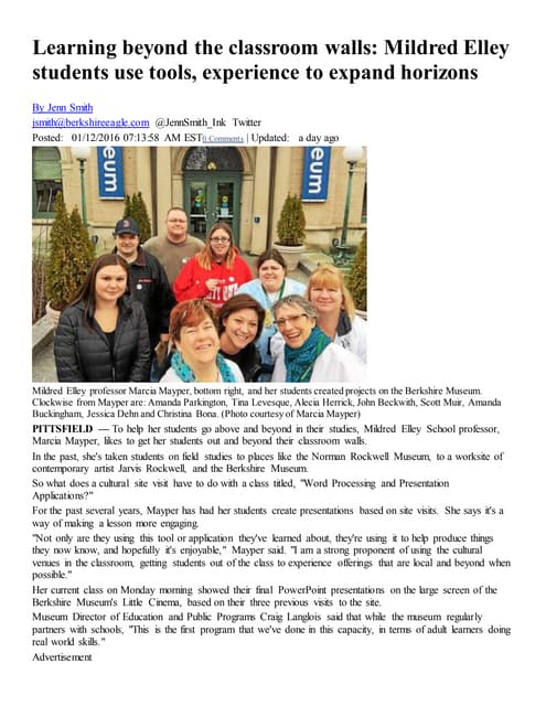 Berkshire Eagle Article