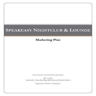 Marketing Plan_ Speakeasy_2015
