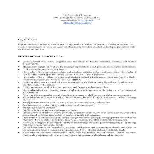 Morris Leadership CV | DOCX