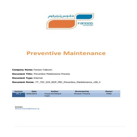 FT_TEC_019_NOP_PRC_Preventive_Maintenance_Process_00_04