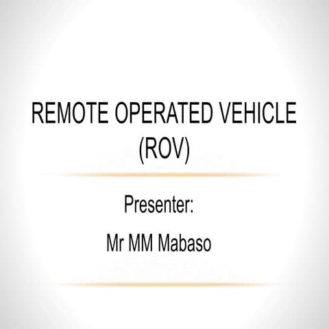 ROV Presentation | PDF