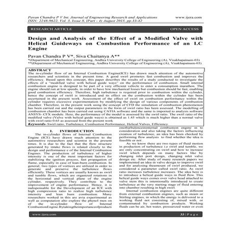 Design and Analysis of the Effect of a Modified Valve with Helical Guideways ...