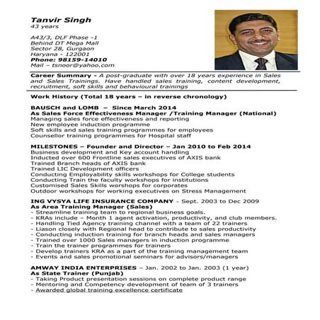 Trainer Profile - v08 260916 | PDF