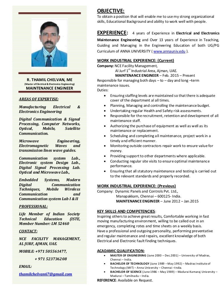 resume letter tamil