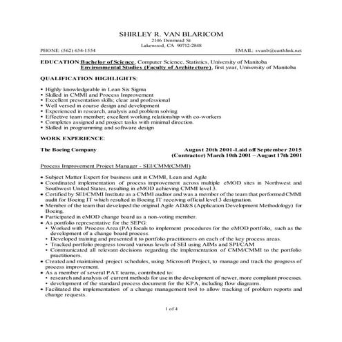 Resume Shirley 2015