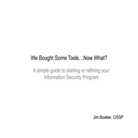 We Bought Some Tools