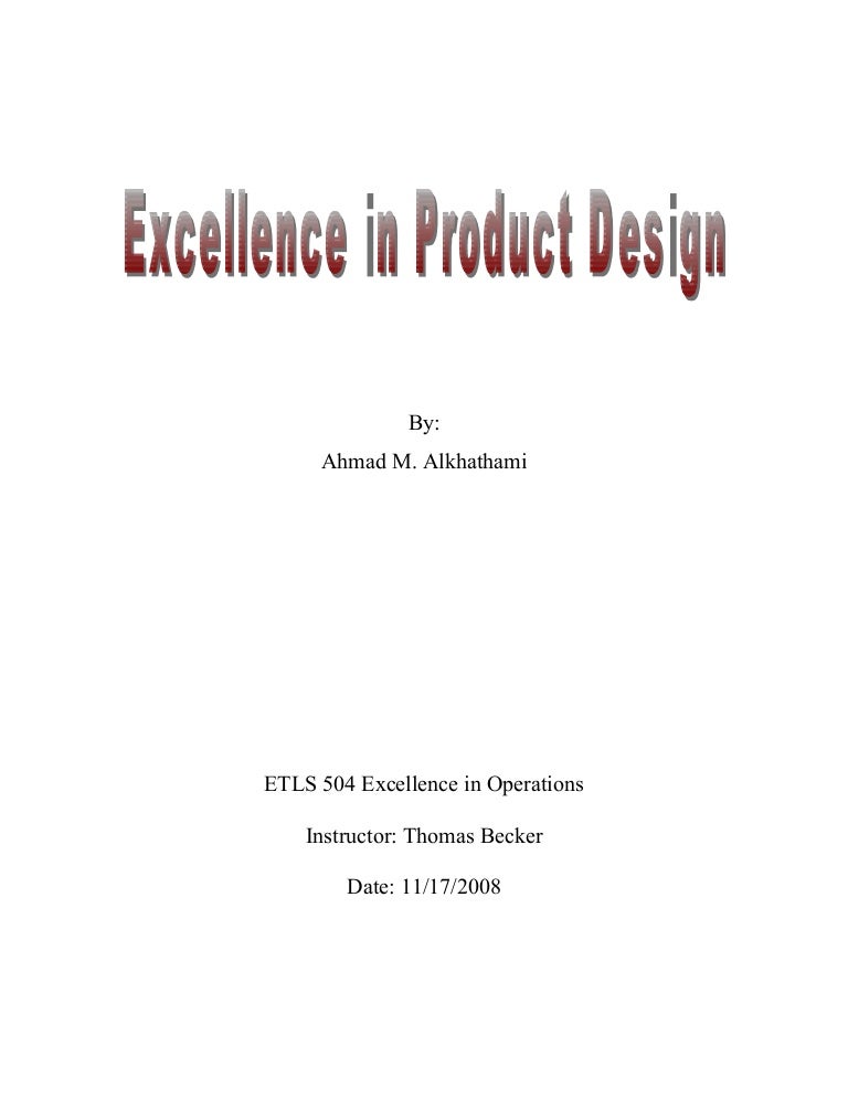 Excellence In Product Design
