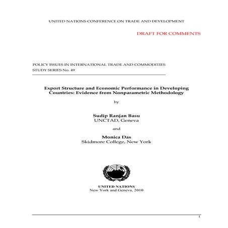 Export Structure and Economic Performance