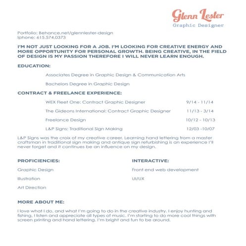 GlennLester_2015Resumé