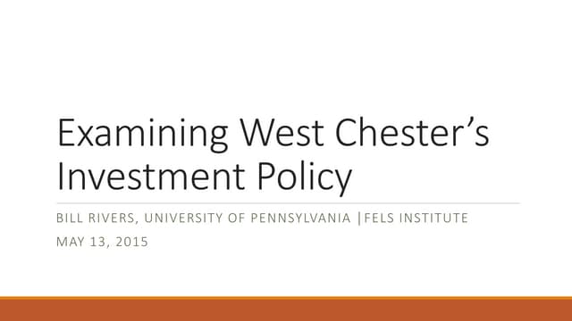 5-13-15_West Chester Investment Policy