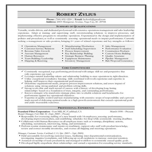 Hm 2017 resume | DOCX