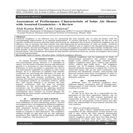 IRJET- Thermal Analysis on Solar Air Heater Duct | PDF
