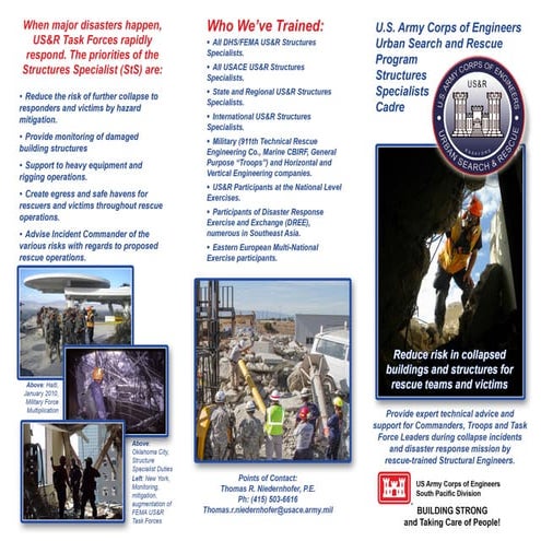 USACE US&R Brochure
