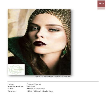 Global Marketing Assignmnet - Nordstrom Global Marketing Plan