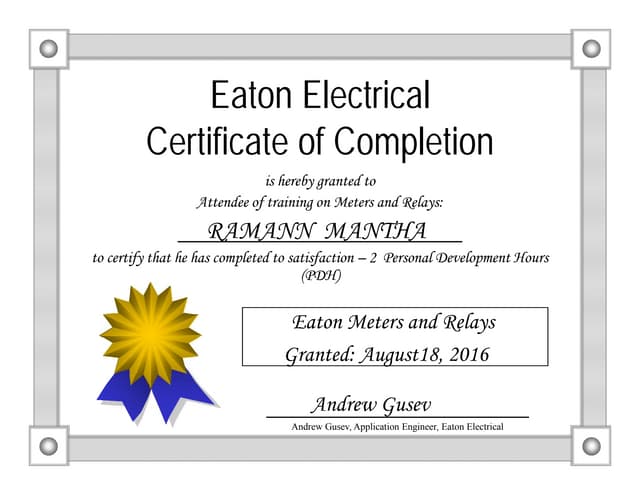 Meters and Relays PDH