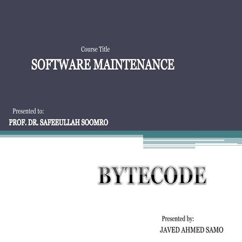 JAVA BYTE CODE | PPT