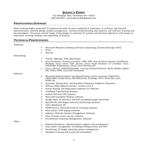 Jessica Eddy Resume 2016