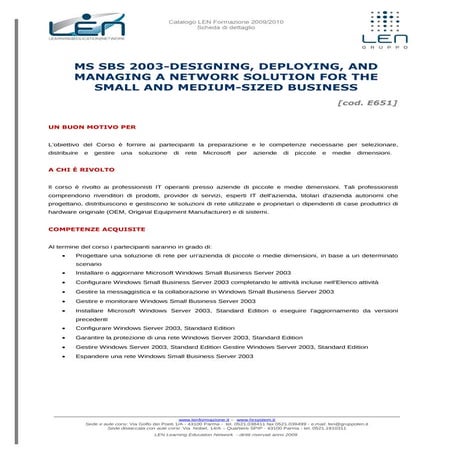 Ms sbs 2003 designing deploying managing a network solution for the small and...
