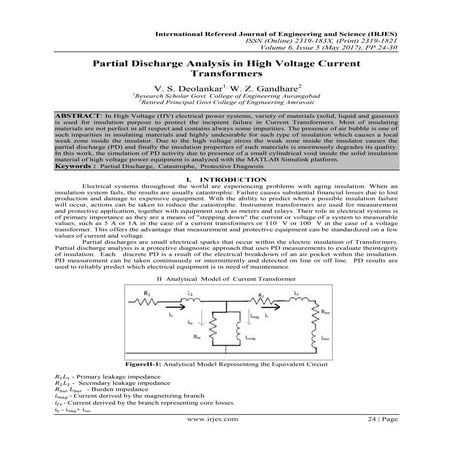 Partial Discharge Analysis in High Voltage Current Transformers | PDF