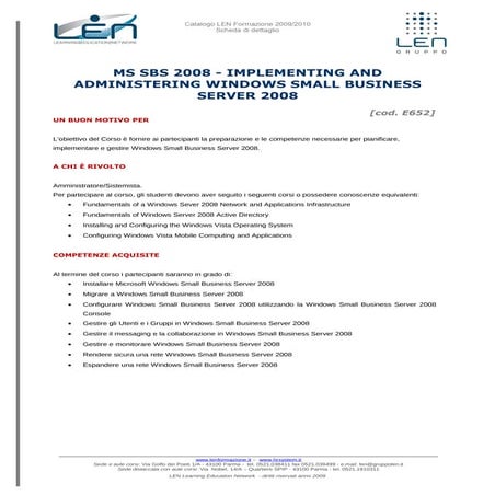 Ms sbs 2008 implementing administering windows small business server 2008 - S...