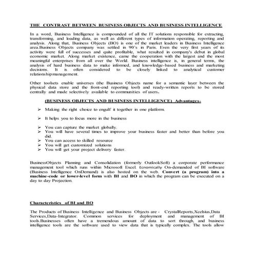 ARTICLE ON BI AND BO