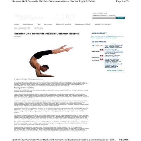 Smarter Grid Demands Flexible Communications - Electric Light & Power