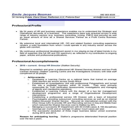 Professional Profile (Emile) (EB 3.081214) | DOCX