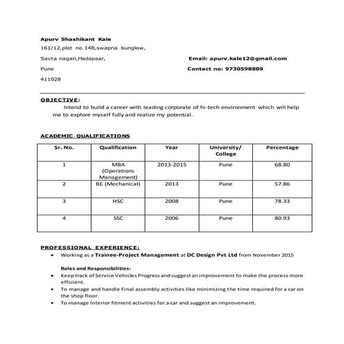 Ravi Shankar Resume | DOCX