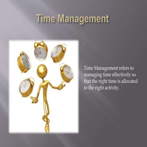 Time management.....easy to present | PPTX