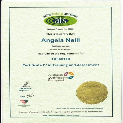 TAE40110 Cert IV ID 644193