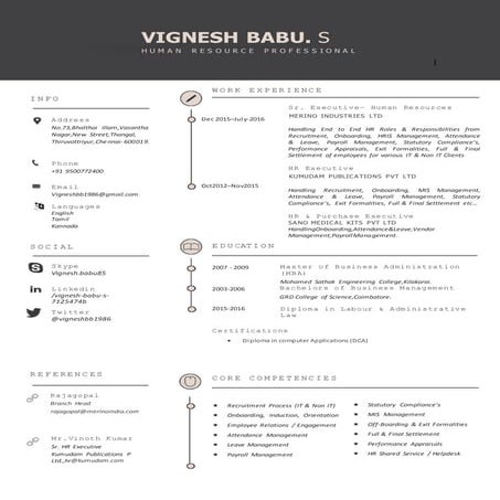 Vignesh HR Professional