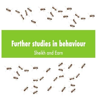 E6- Further studies of Behavior