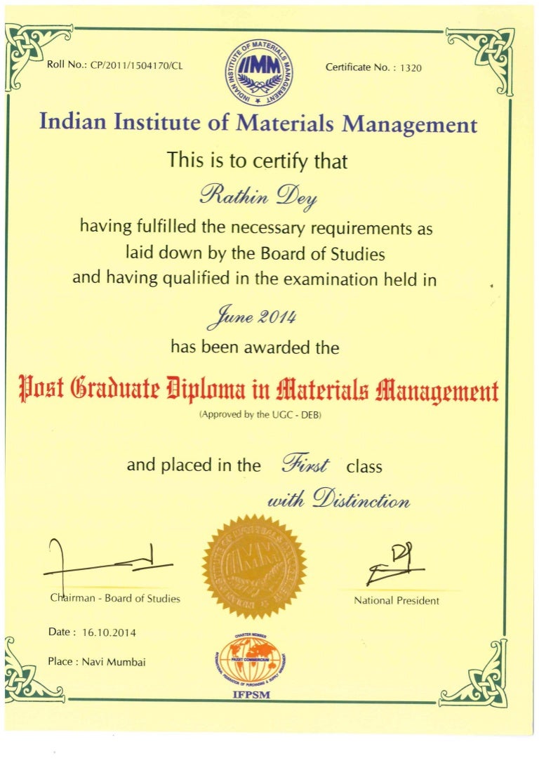 IIMMCertificate