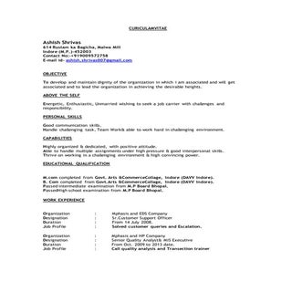 Ashish Shrivas Resume