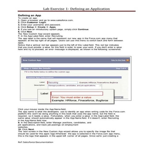 Lab Exercise 1 - Defining an App