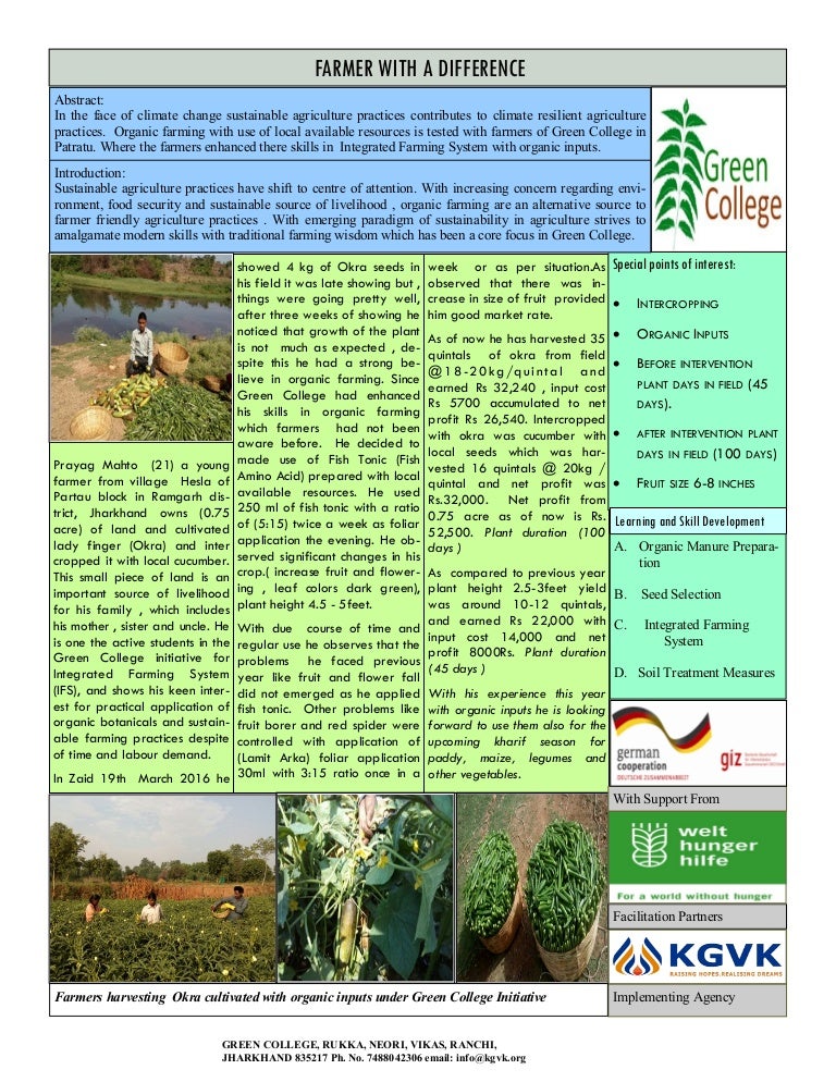 Case study on organic farming in india picture