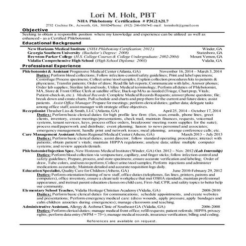 Updated Improved Licensed Professional Cytotechnologist Resume Short ...