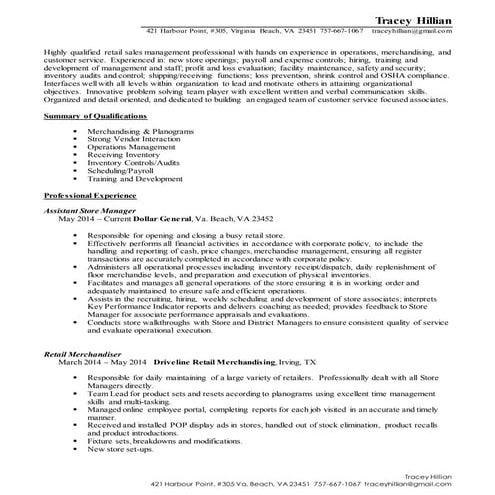 Current resume