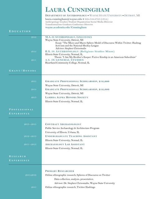 Cunningham CV Dec 2016