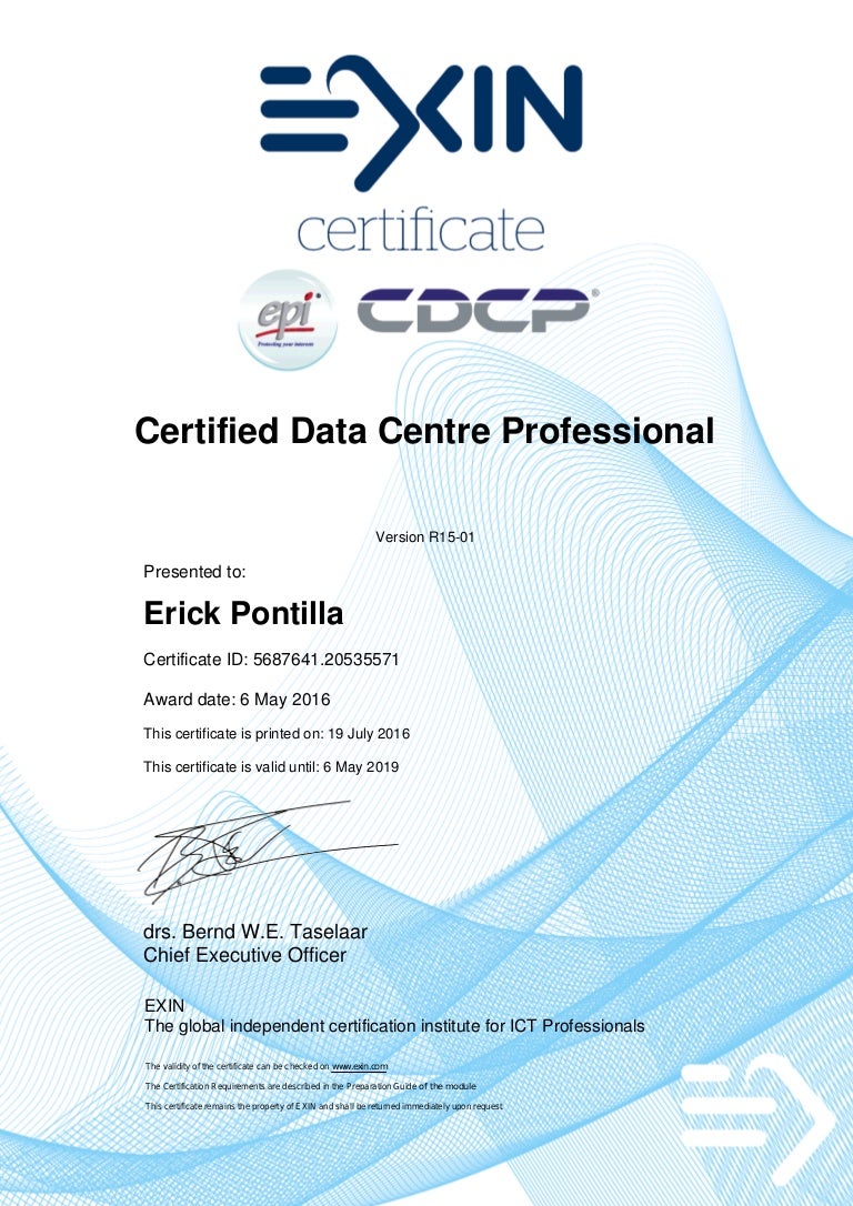 CDCP Prüfungsinformationen