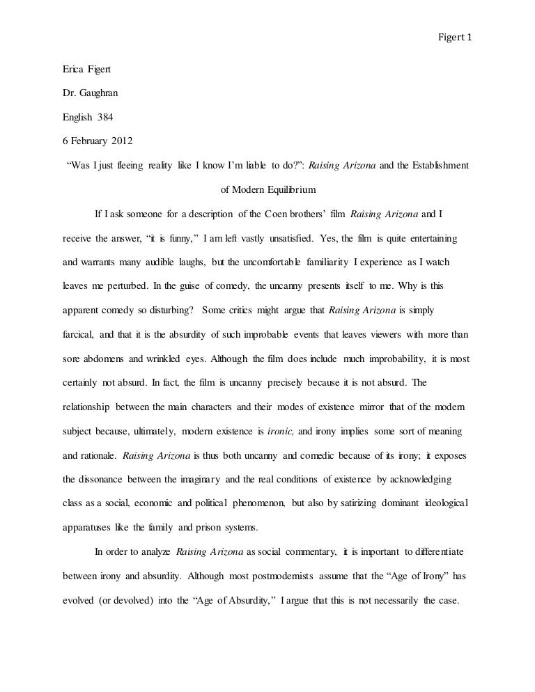 Raising arizona essays image