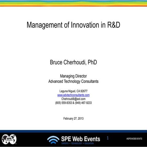Management of Innovation in R&D_Chehroudi_LinkedIn