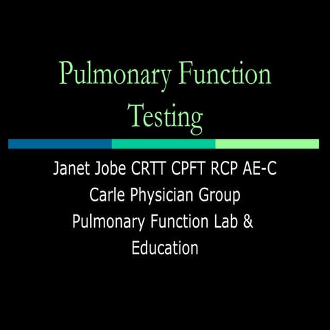 Pulmonary Function Testing