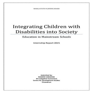 Internship Report - Disabilities